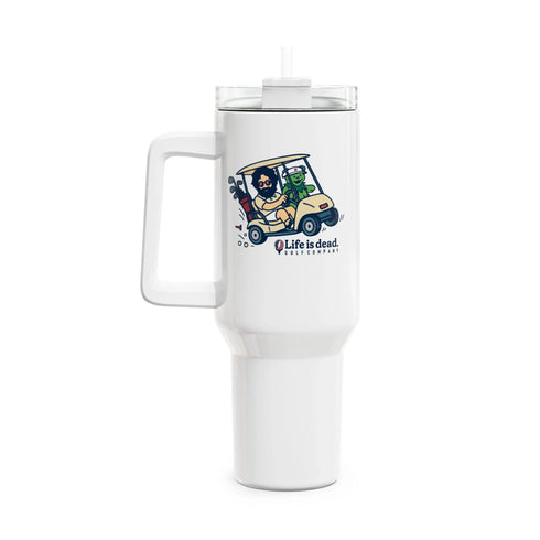 Grateful Dead - Joy Ridin' Jerry Life is dead. "Fat Man" Tumbler,  Double Insulated 40oz Travel Mug - StealieShop